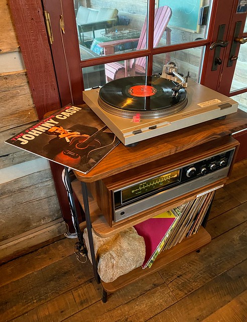 An Air BnB with a record player