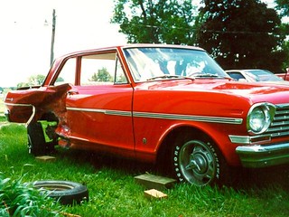 A woman smashed into me doing about 70.  :(