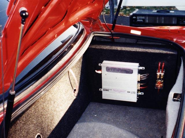 The mounting job I did on my Hifonics Amp and distributor