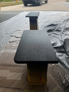 I decided to spray everything with bedliner to give it a bit of texture and weather resistance