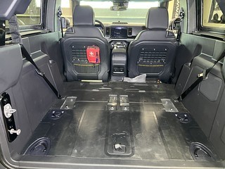 Seats out. Next: remove the seatbelts and build a flat floor platform