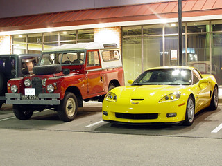 63 Land Rover and a Vette z06