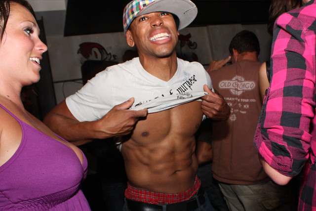 This dude kept showing off his stomach