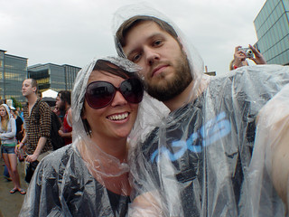 Kari and I in our Ponchos