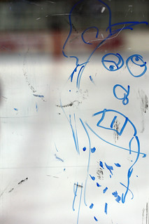 Broomball - This is drawn on the glass in one of the score booths