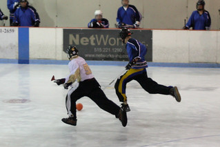 Broomball - Kelly Lake always wins because they can fly