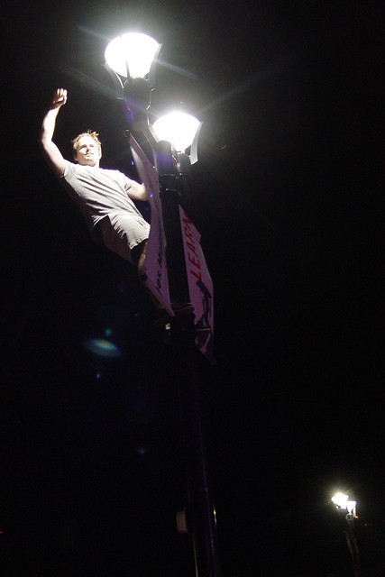 Light Post Dancer at Girl Talk