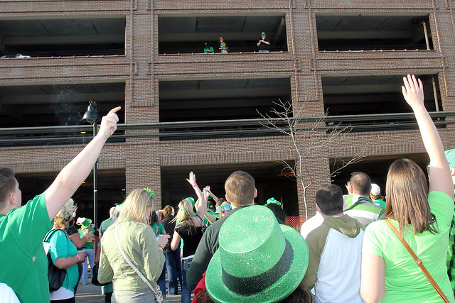 Tyler and Julia throwing necklaces