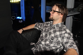 One of the bouncers brought me a chair - sorta