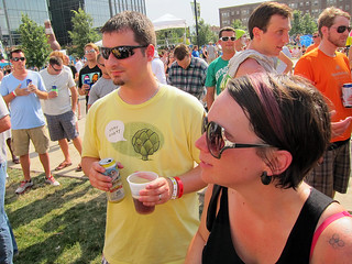 Enjoying a cold one... err two