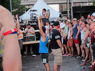 Dance leaders at Dan Deacon