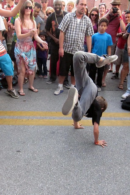 Little dude breakdancing