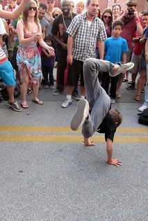 Little dude breakdancing