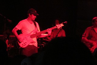 Blurry. Red. Umphrey's McGee bassist