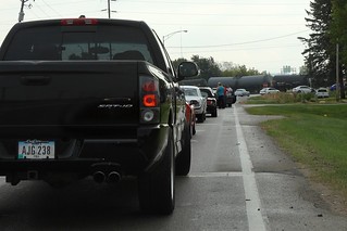 Immediately ran into a train