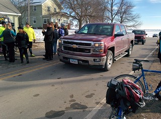 Trucks try to use highway