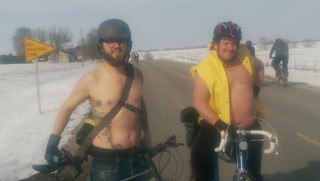 Biking - Hey Arty, wanna go no shirts til the next stop?