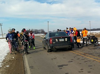 Cars try to use highway