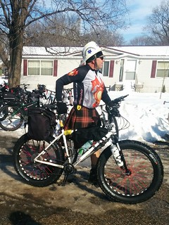Biking - The kilted fat bike riding fire fighter