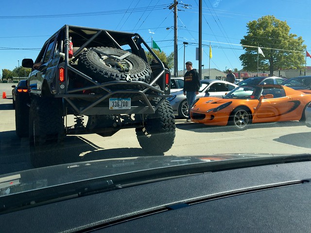 Following this dude is gonna be great for my windshield