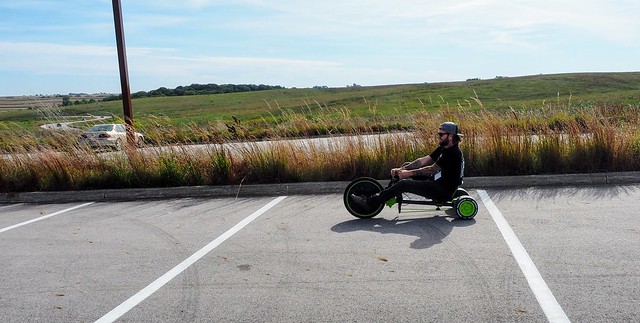I was terrible at steering this squirrely thing