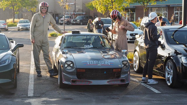 These Top Gun datsun dudes were blaring music from the movie on their BT speaker. It was a rad ca...