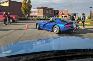 Gettin ready to leave the first checkpoint ... right behind my high school dream car.