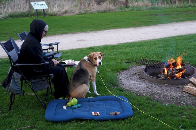 Chillin around the fire