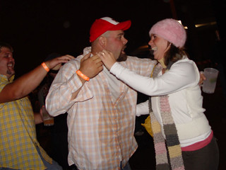 Kari dancing with some bachelor