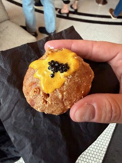 Tempura fried chicken nugs with caviar and special sauce. This thing was incredible.