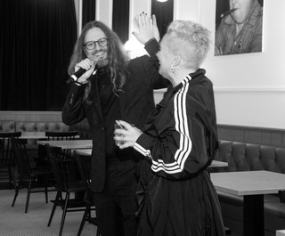 High Five - Someone shouted that we should high five... knowing that Kari hates high fives