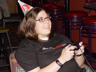 Tech - Nicole playing gamecube