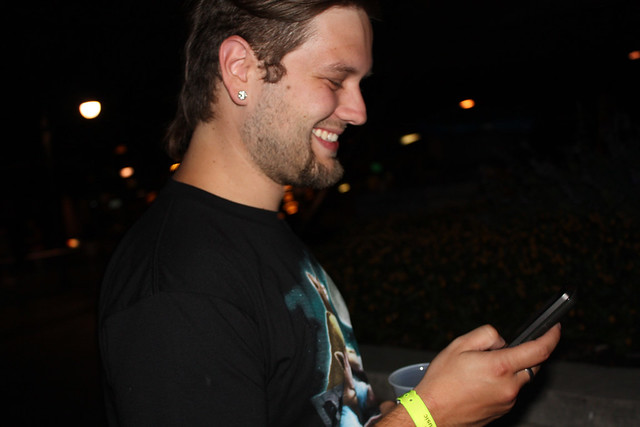 Probably writing down some ridiculous quote