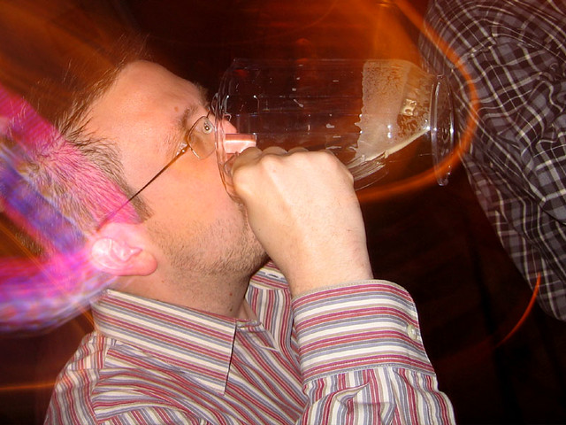 Brad finishing a pitcher