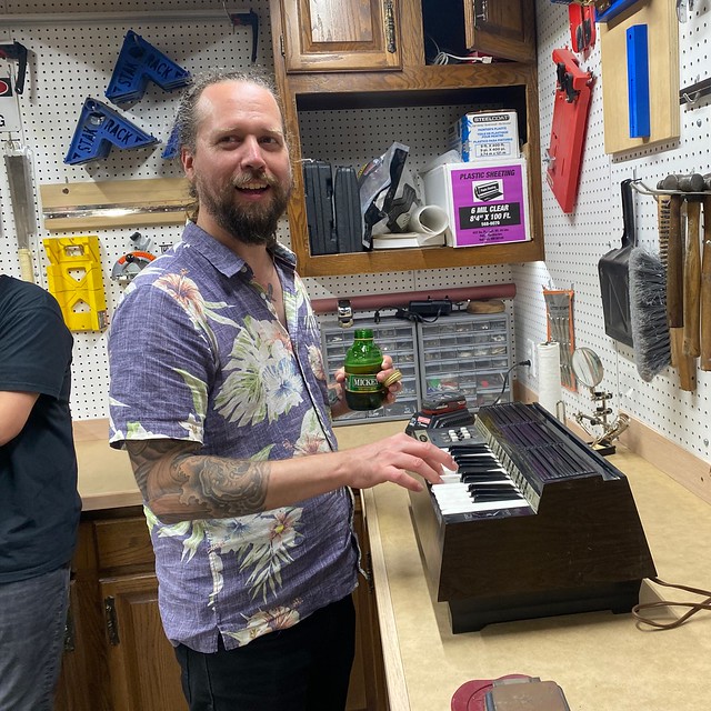 Playin a little organ