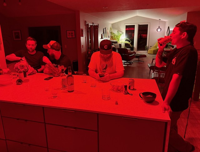 We decided to start a fire out back after this