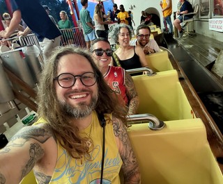 About to embark on one of the dumbest rides at the fair. Great for makin out tho.