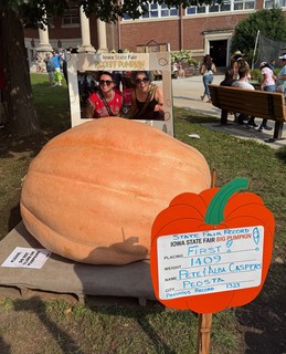 Hangin with the biggest pumpkin