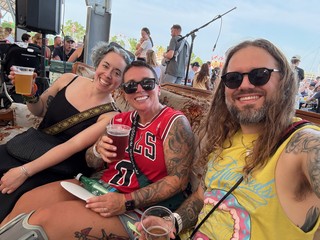 Found a seat at the craft beer tent