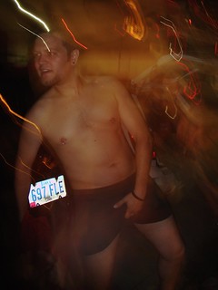 Me. Downtown.  In my underwear.  Grabbing my crotch.