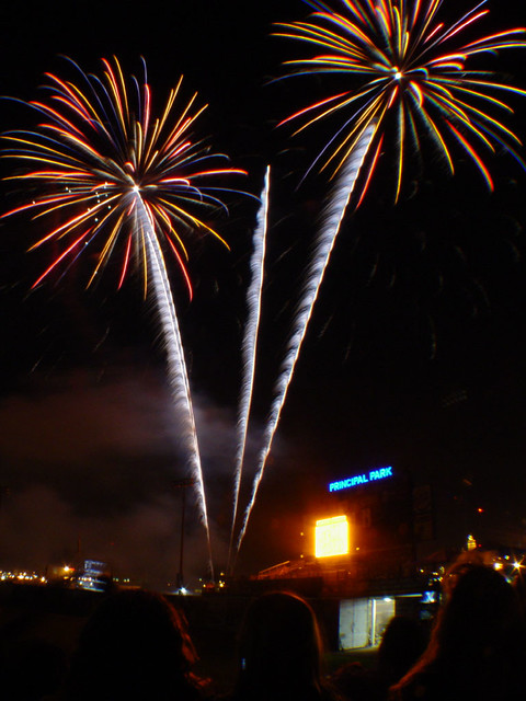 Fireworks after the i-cubs game