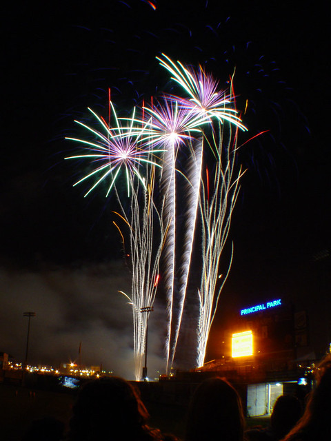Fireworks after the i-cubs game
