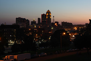 Sunset - Des Moines Skyline Sunset from the Capitol lawn