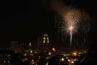 Skyline - Des Moines Fireworks
