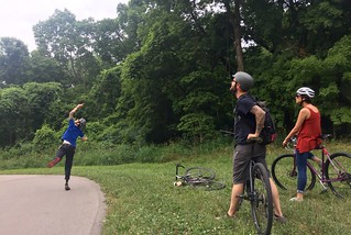 Biking - Just throwin this bottle rocket on the bike trail