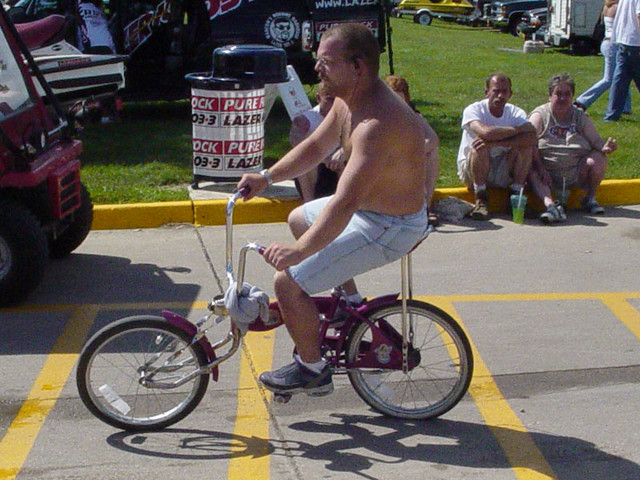 This bike had hinges at both the seat and handlebars