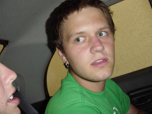 In Mira's bf's Subaru