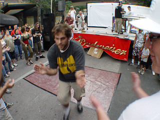 Jeremy getting the crowd all riled up