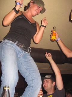 Kari dancing on a table