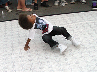 Breakdancing Kid with some amazing hair